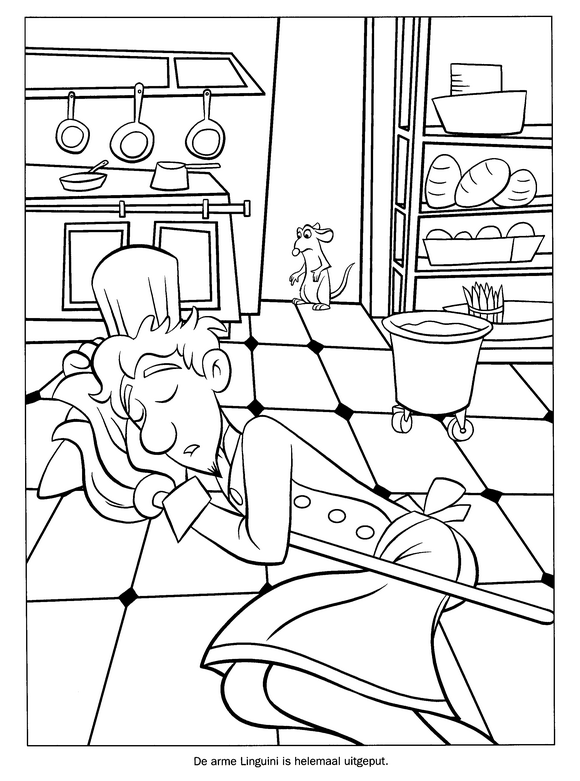 Plansa de colorat cu Ratatouille 34 28